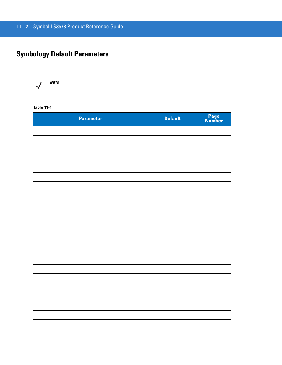 Symbology default parameters, Symbology default parameters -2 | Motorola LS3578 User Manual | Page 172 / 378