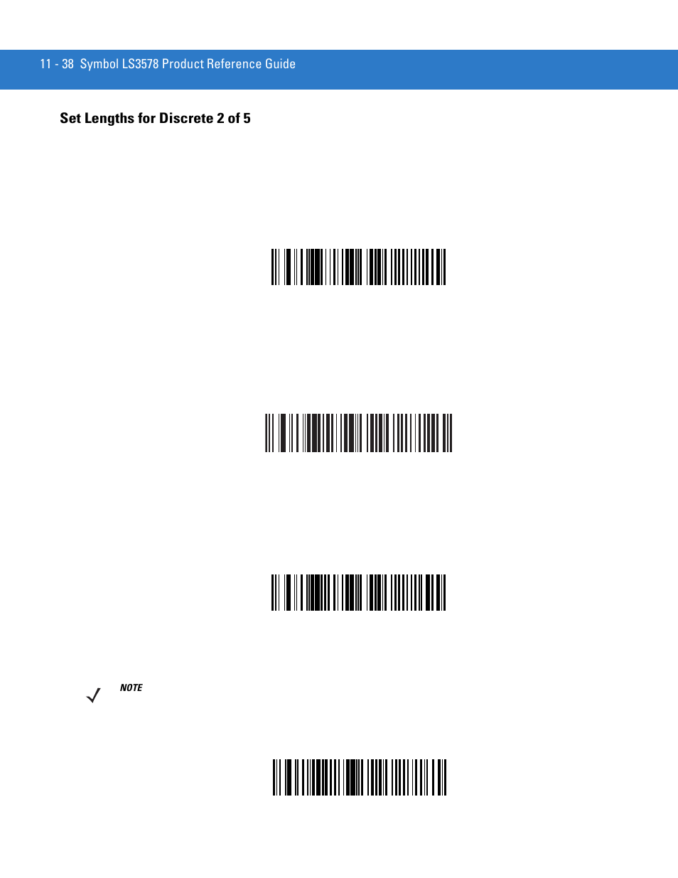 Set lengths for discrete 2 of 5, Set lengths for discrete 2 of 5 -38 | Motorola LS3578 User Manual | Page 208 / 378