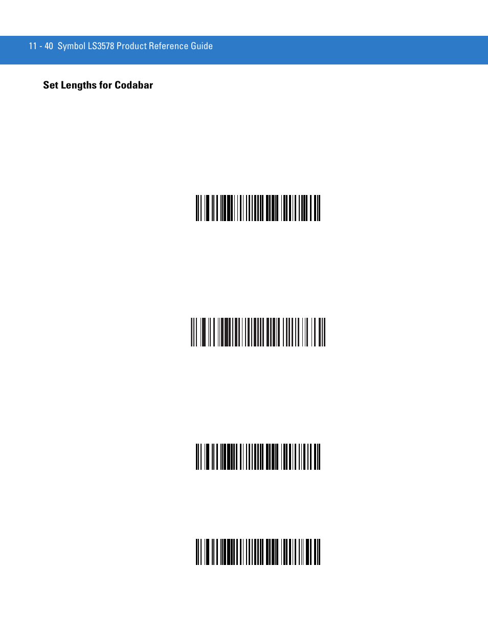 Set lengths for codabar, Set lengths for codabar -40 | Motorola LS3578 User Manual | Page 210 / 378