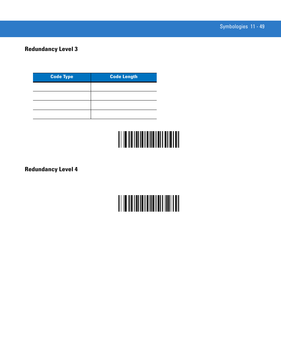 Redundancy level 3, Redundancy level 4, Redundancy level 3 -49 redundancy level 4 -49 | Motorola LS3578 User Manual | Page 219 / 378