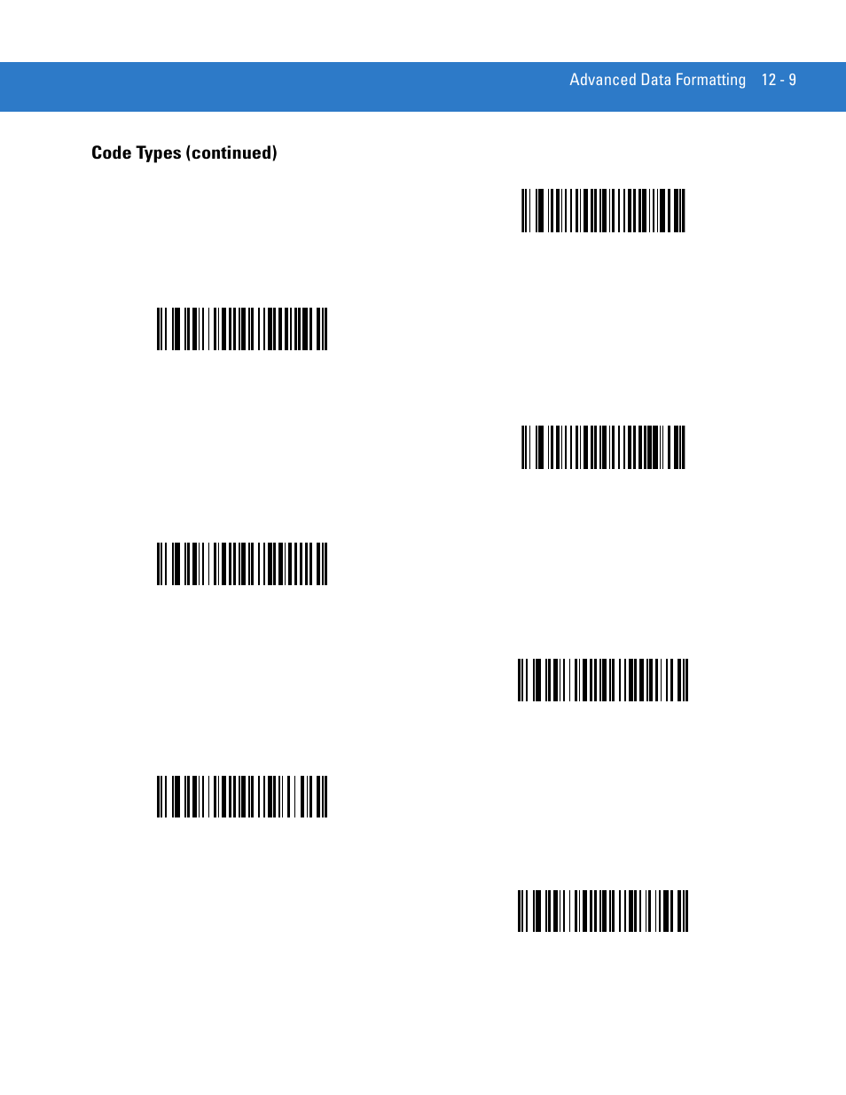 Code types (continued) | Motorola LS3578 User Manual | Page 231 / 378