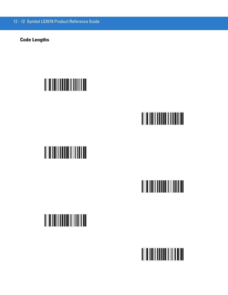 Code lengths, Code lengths -12 | Motorola LS3578 User Manual | Page 234 / 378