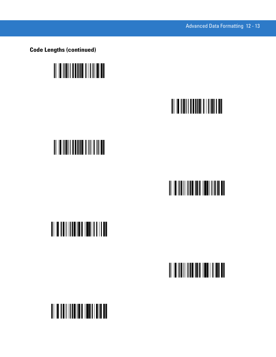 Code lengths (continued) | Motorola LS3578 User Manual | Page 235 / 378