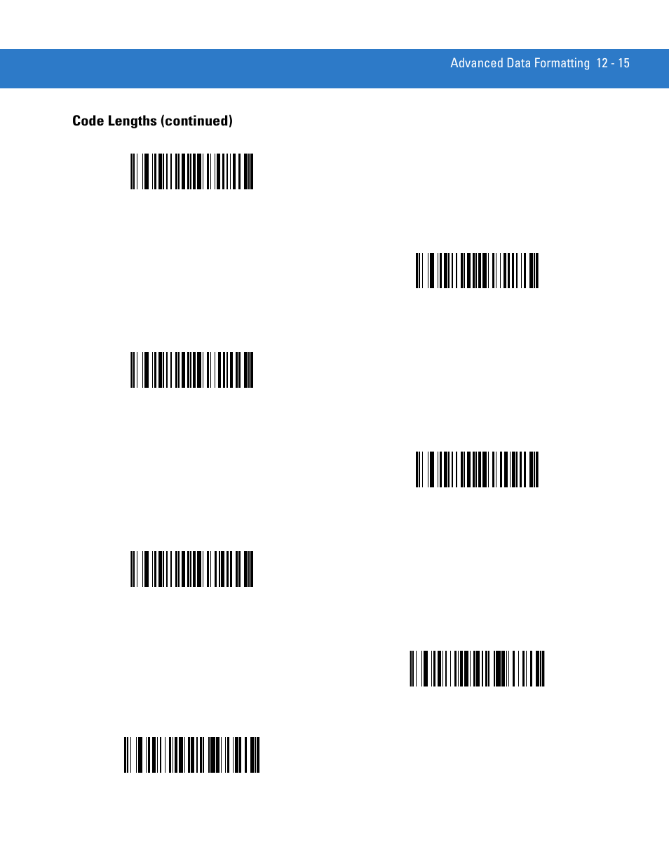 Code lengths (continued) | Motorola LS3578 User Manual | Page 237 / 378