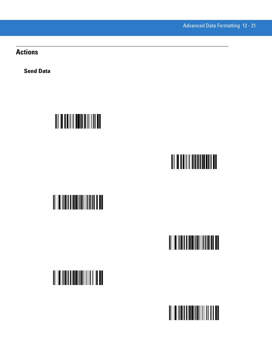 Actions, Send data, Actions -21 | Send data -21 | Motorola LS3578 User Manual | Page 243 / 378