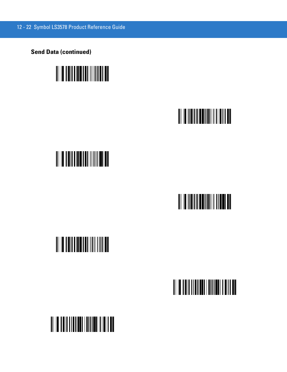 Send data (continued) | Motorola LS3578 User Manual | Page 244 / 378