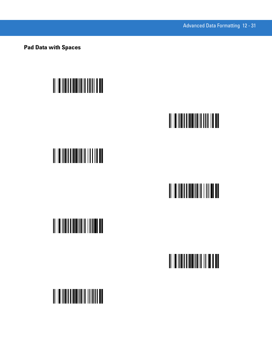 Pad data with spaces, Pad data with spaces -31 | Motorola LS3578 User Manual | Page 253 / 378