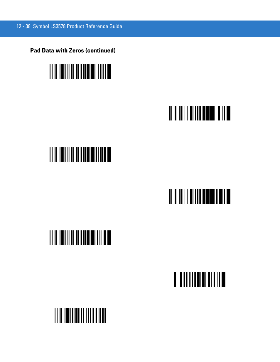 Pad data with zeros (continued) | Motorola LS3578 User Manual | Page 260 / 378