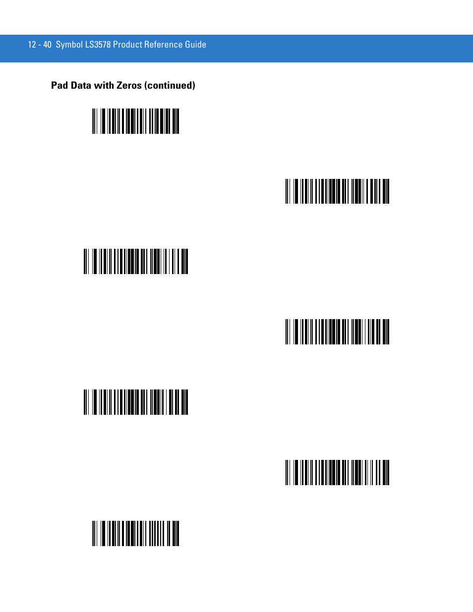 Pad data with zeros (continued) | Motorola LS3578 User Manual | Page 262 / 378