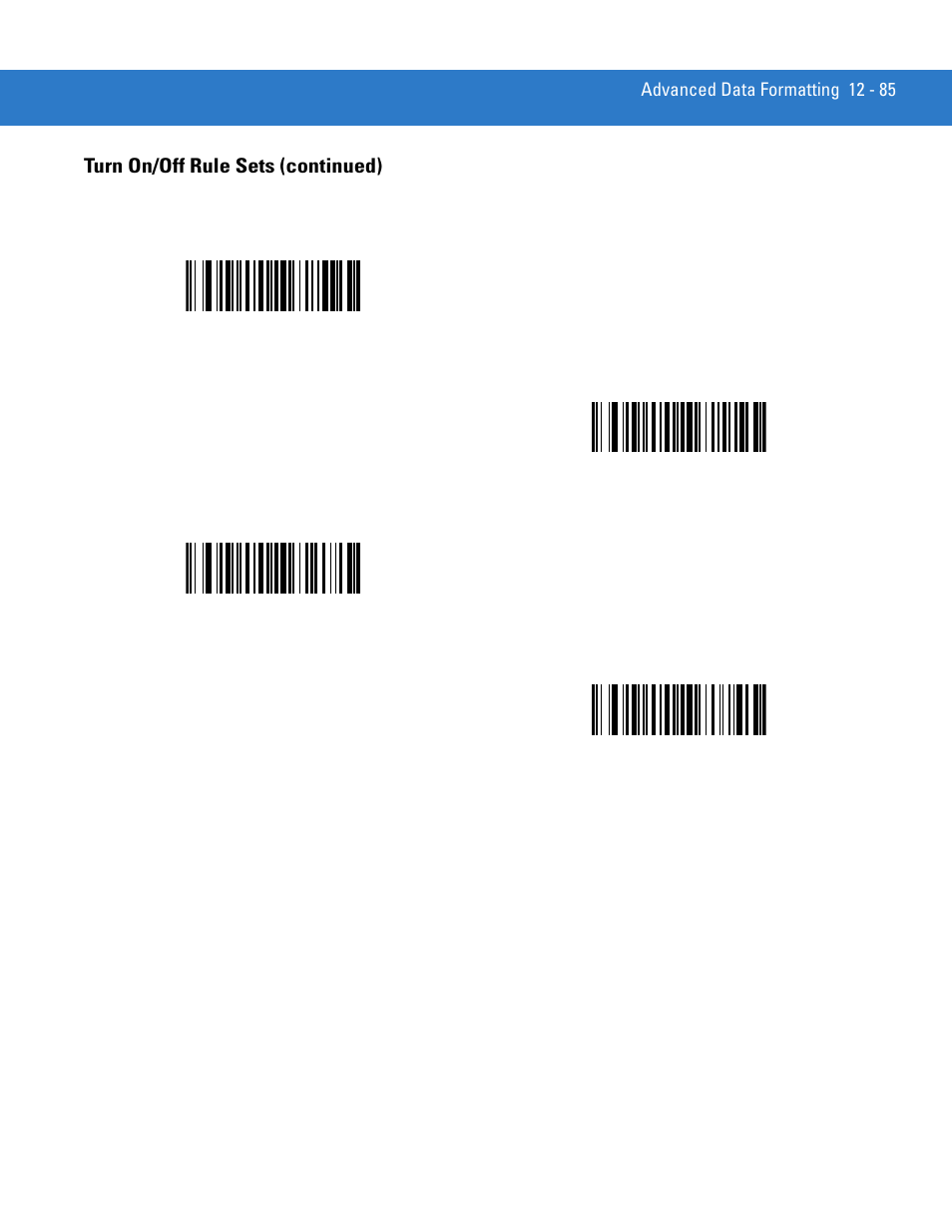 Turn on/off rule sets (continued) | Motorola LS3578 User Manual | Page 307 / 378