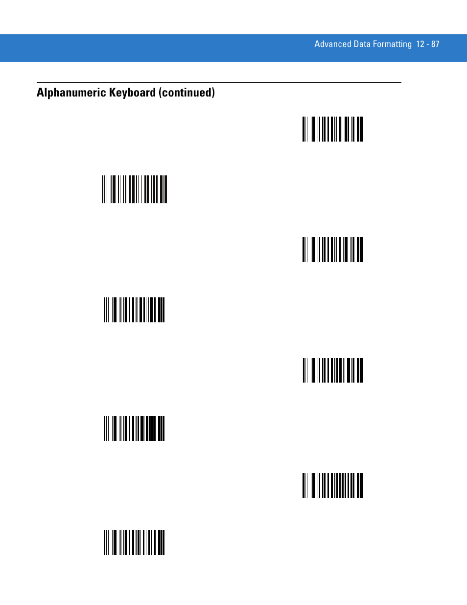 Alphanumeric keyboard (continued) | Motorola LS3578 User Manual | Page 309 / 378