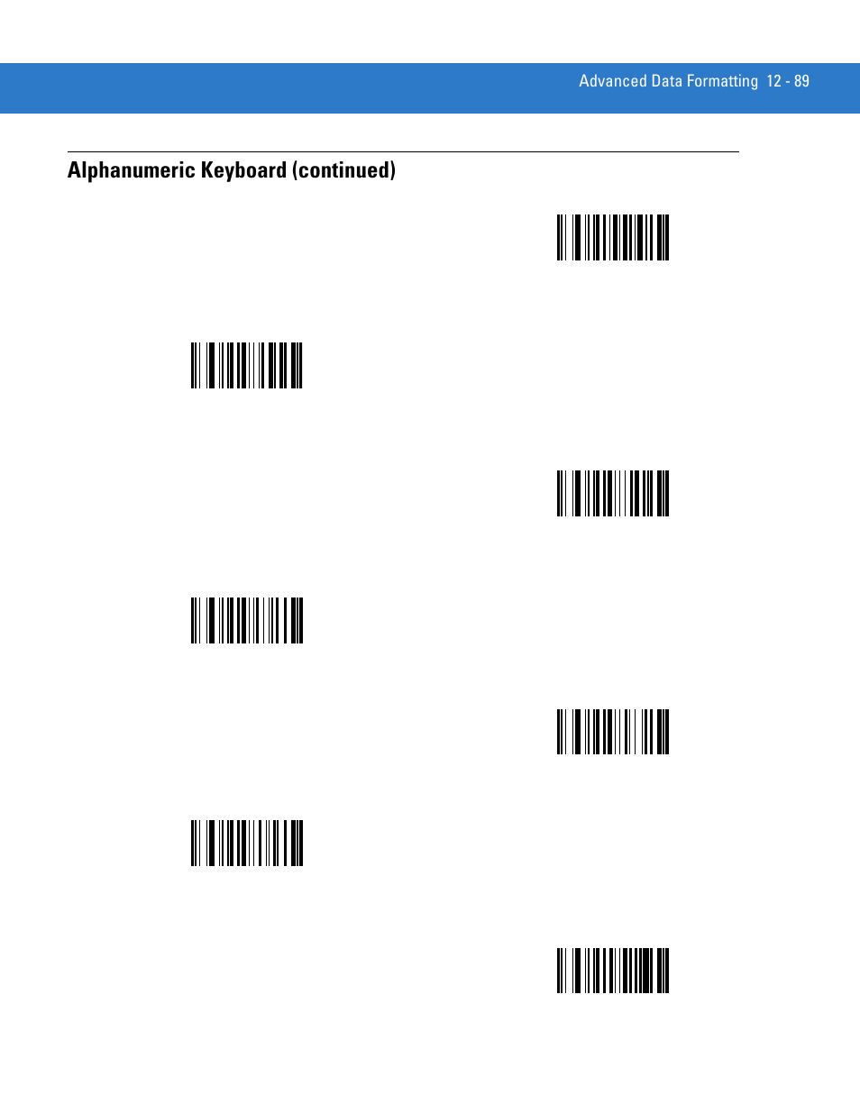 Alphanumeric keyboard (continued) | Motorola LS3578 User Manual | Page 311 / 378