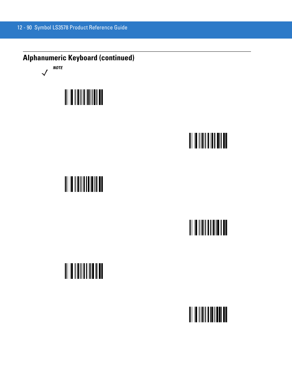 Alphanumeric keyboard (continued) | Motorola LS3578 User Manual | Page 312 / 378