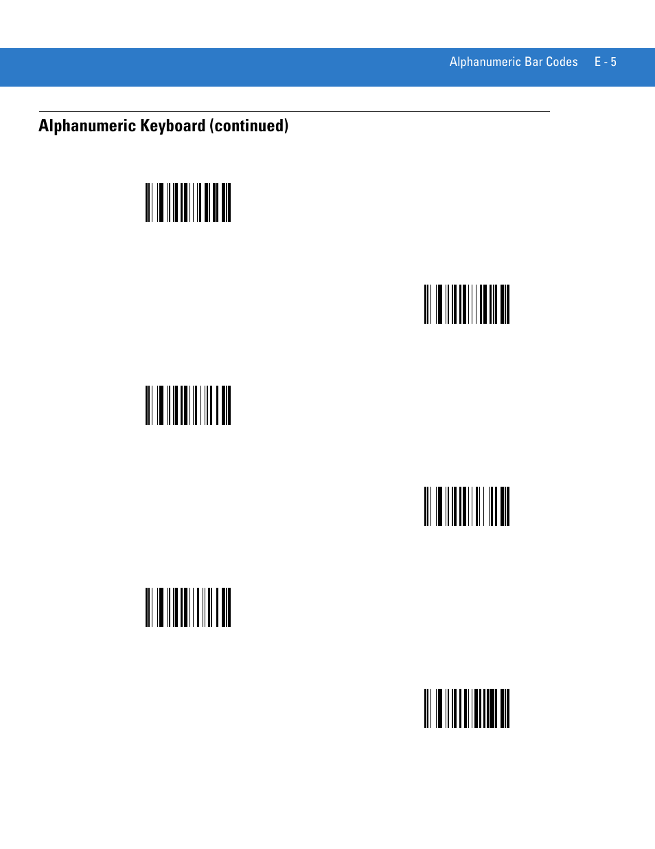 Alphanumeric keyboard (continued) | Motorola LS3578 User Manual | Page 347 / 378