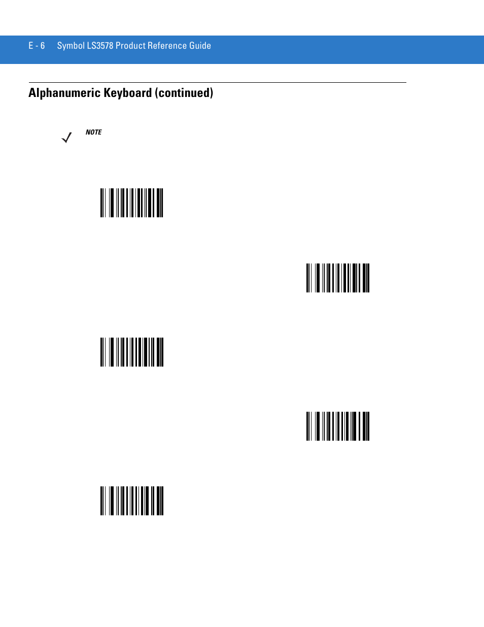 Alphanumeric keyboard (continued) | Motorola LS3578 User Manual | Page 348 / 378