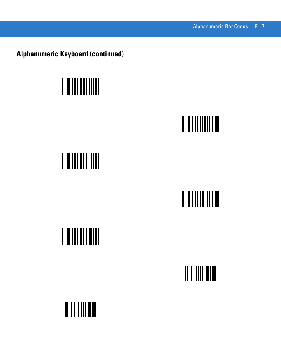 Alphanumeric keyboard (continued) | Motorola LS3578 User Manual | Page 349 / 378