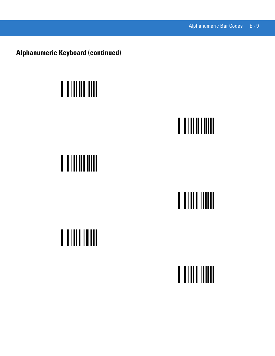 Alphanumeric keyboard (continued) | Motorola LS3578 User Manual | Page 351 / 378