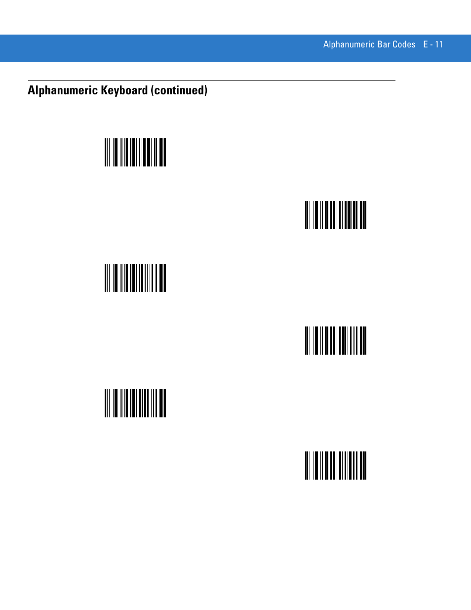 Alphanumeric keyboard (continued) | Motorola LS3578 User Manual | Page 353 / 378