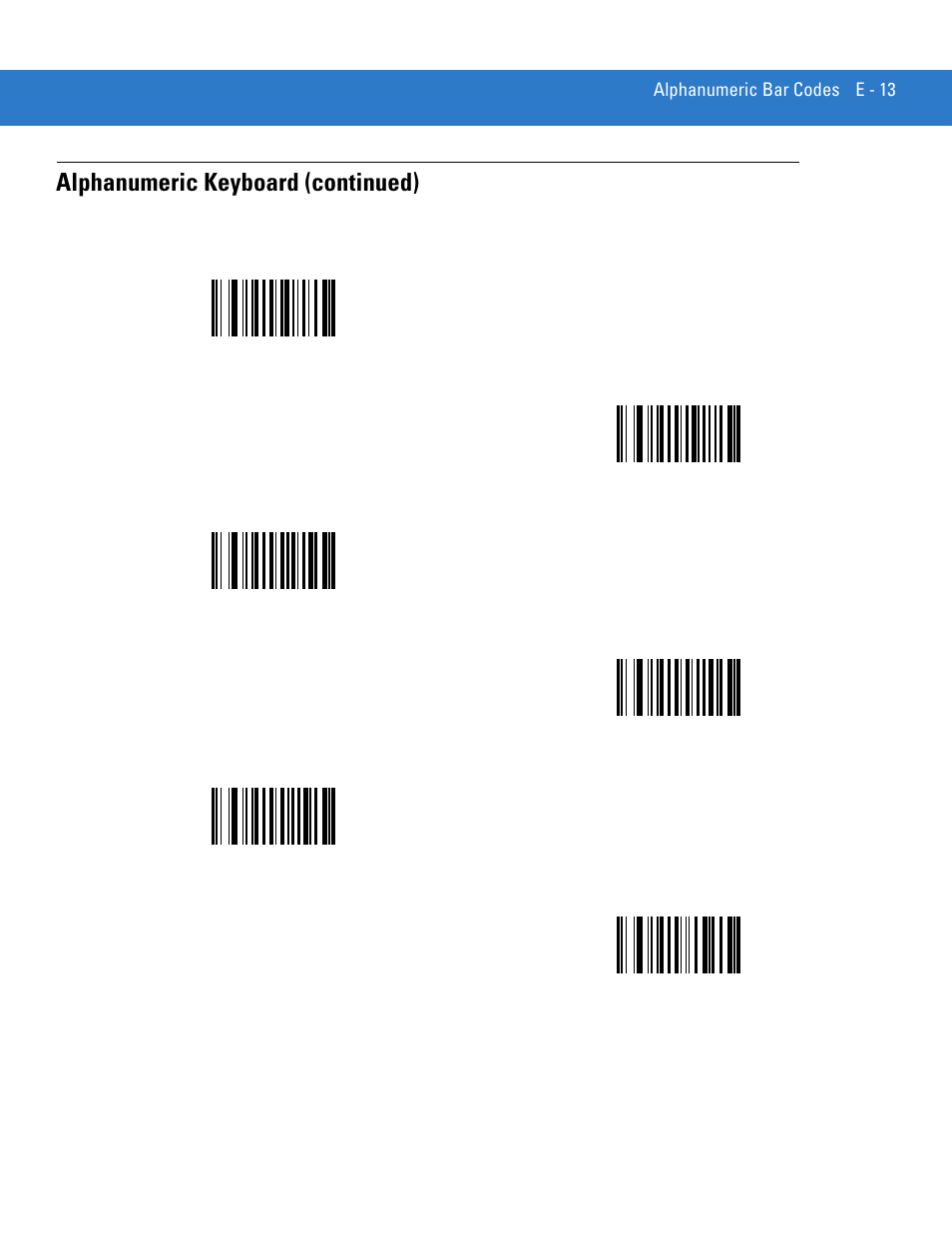 Alphanumeric keyboard (continued) | Motorola LS3578 User Manual | Page 355 / 378