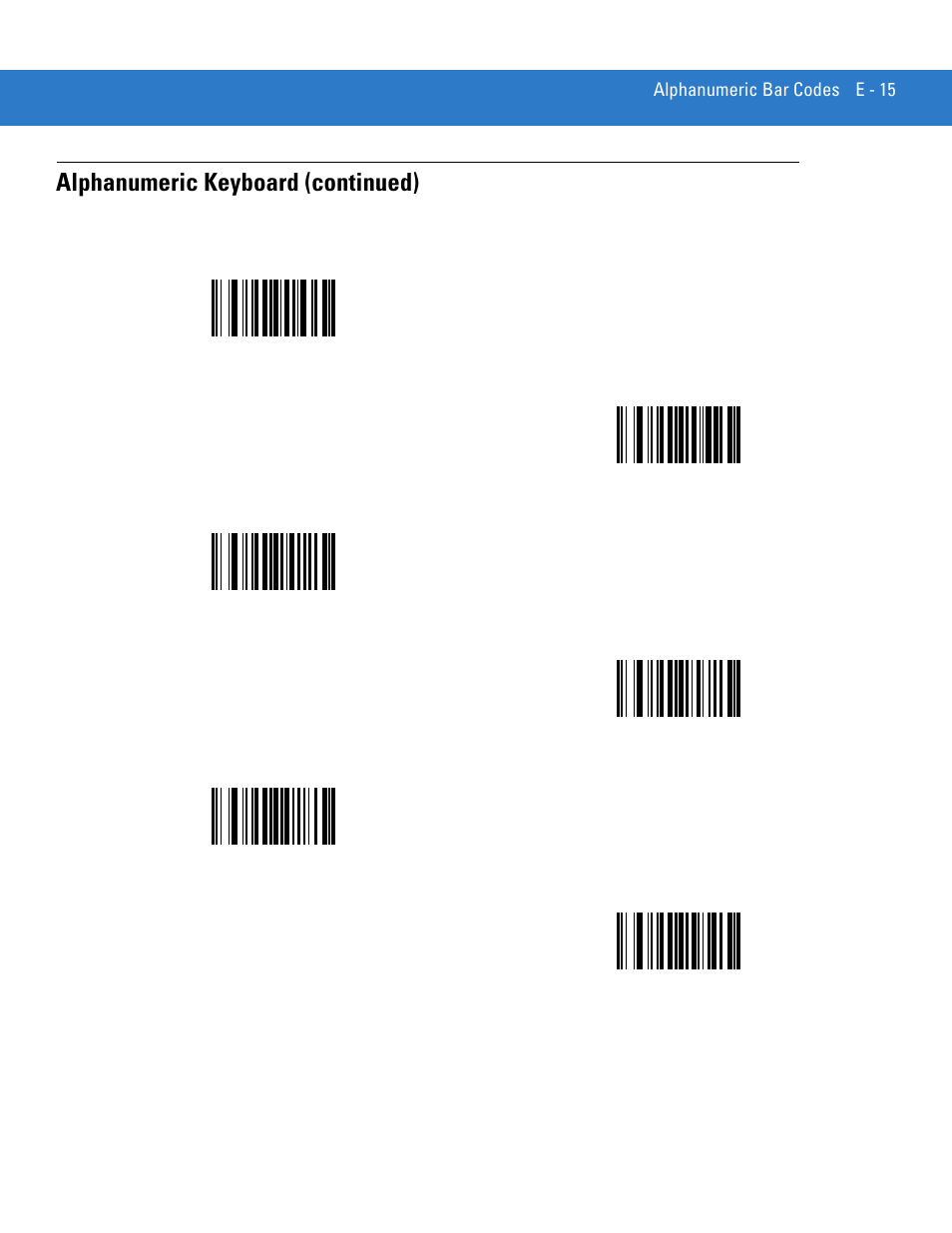 Alphanumeric keyboard (continued) | Motorola LS3578 User Manual | Page 357 / 378