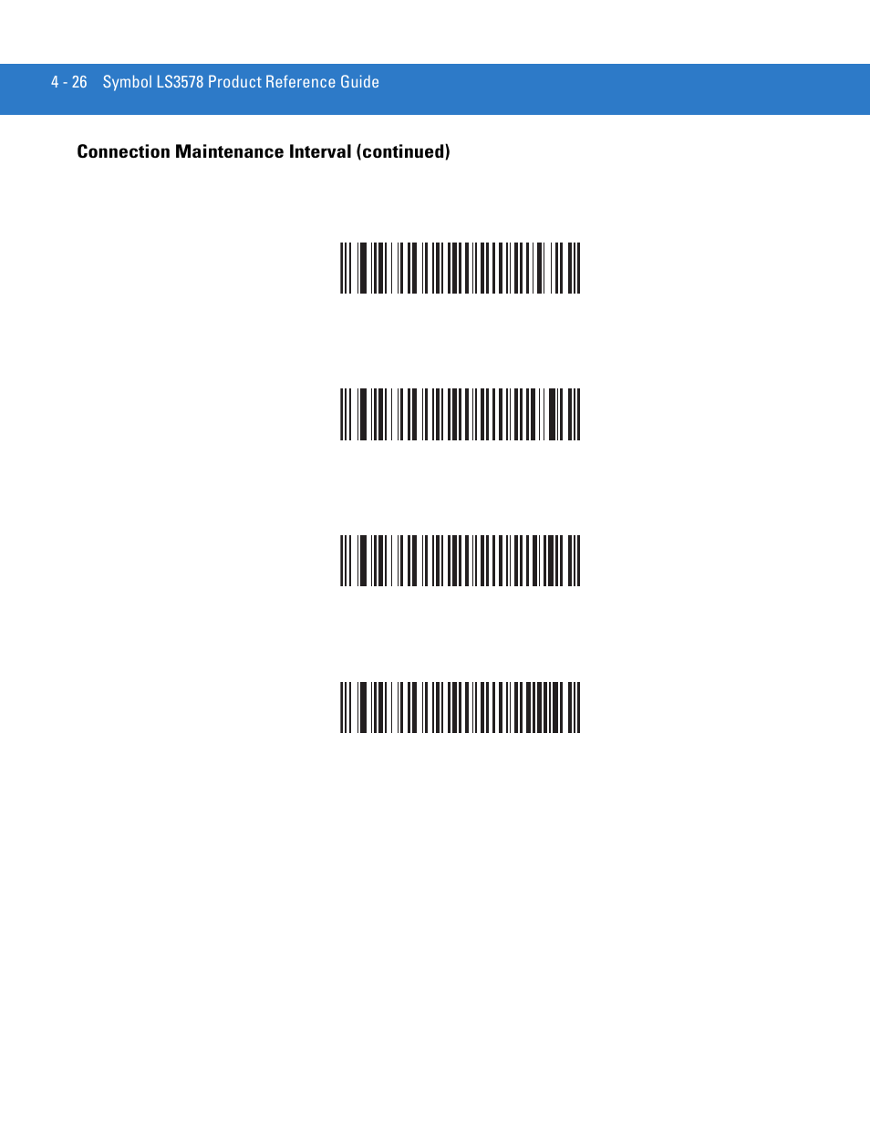 Connection maintenance interval (continued) | Motorola LS3578 User Manual | Page 70 / 378