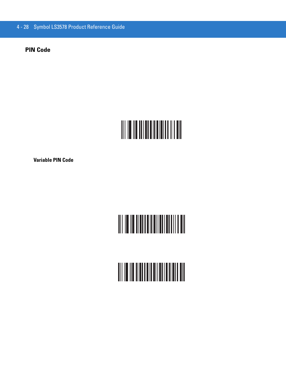 Pin code, Pin code -28 | Motorola LS3578 User Manual | Page 72 / 378