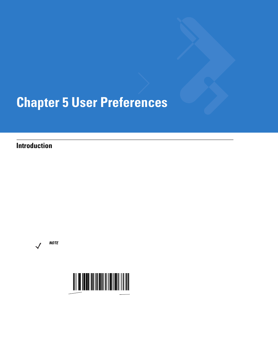 User preferences, Introduction, Chapter 5: user preferences | Introduction -1, Chapter 5, user preferences, Chapter 5, Chapter 5 user preferences | Motorola LS3578 User Manual | Page 75 / 378