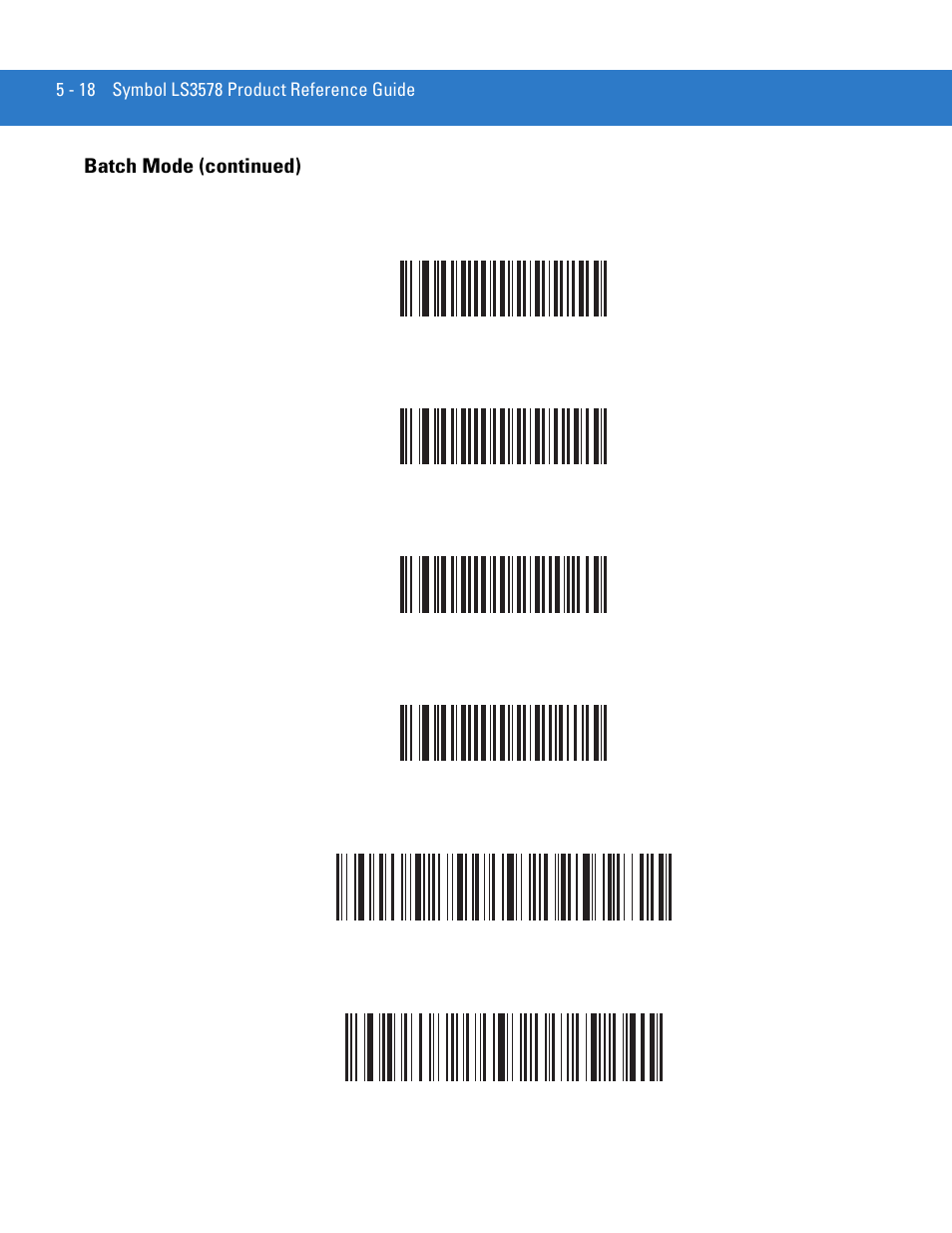 Batch mode (continued) | Motorola LS3578 User Manual | Page 92 / 378