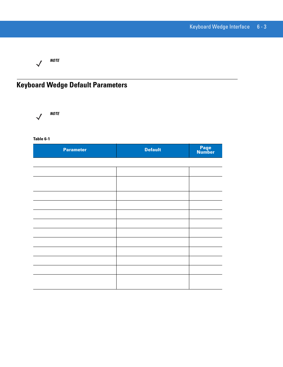 Keyboard wedge default parameters, Keyboard wedge default parameters -3 | Motorola LS3578 User Manual | Page 97 / 378