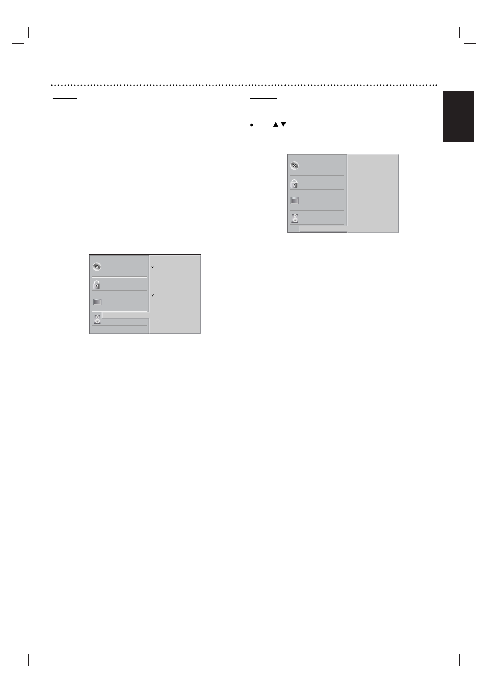 Getting started 19, English, Sound digital audio output | Sample frequency, Dynamic range control (drc), Vocal, Auto play, Set playback control (pbc) to on or off | Motorola MDV560VR User Manual | Page 19 / 80