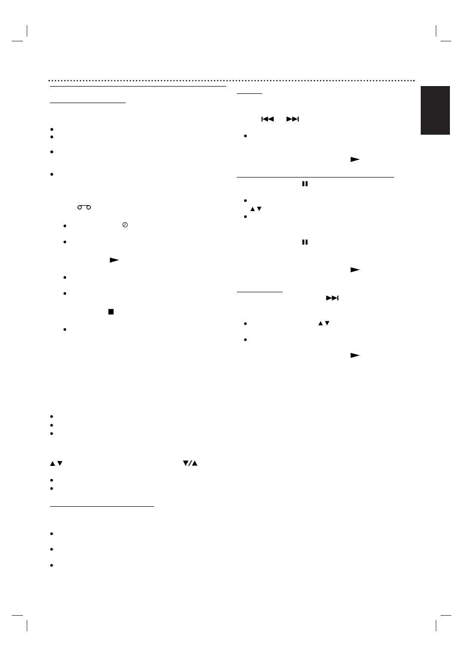 Operation 21, English, Tape operation | Normal playback, Tracking control, Special effect playbacks | Motorola MDV560VR User Manual | Page 21 / 80