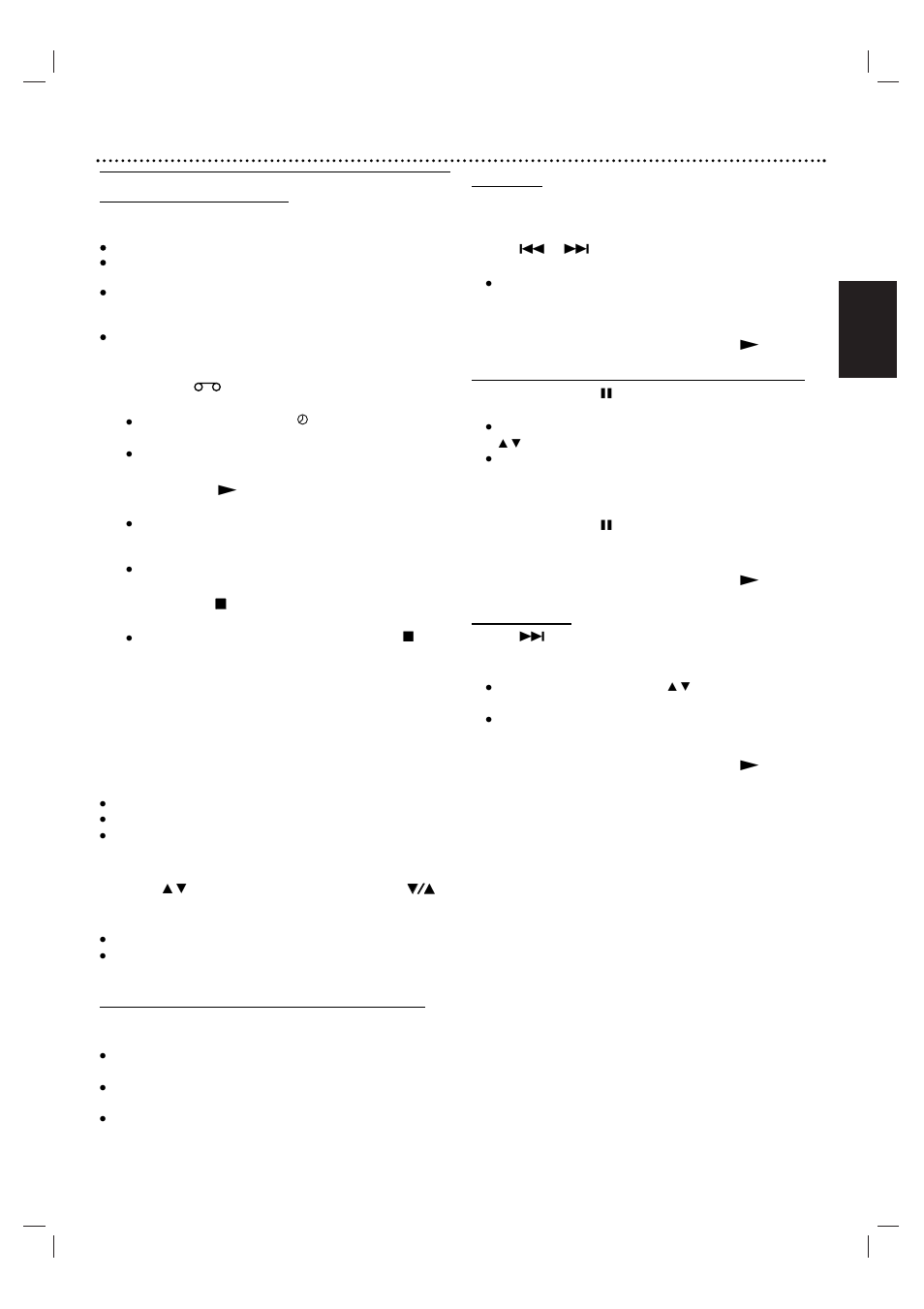 Funcionamiento 59, Español, Funcionamiento de la cinta | Reproducción normal, Control de tracking, Reproducciones de efectos especiales | Motorola MDV560VR User Manual | Page 59 / 80