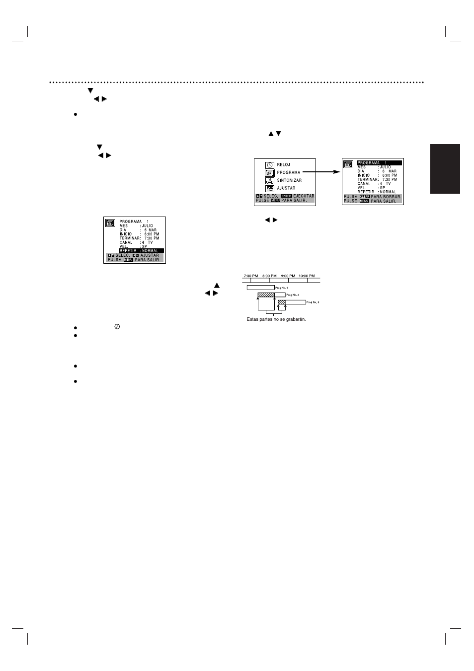 Funcionamiento 61, Español | Motorola MDV560VR User Manual | Page 61 / 80