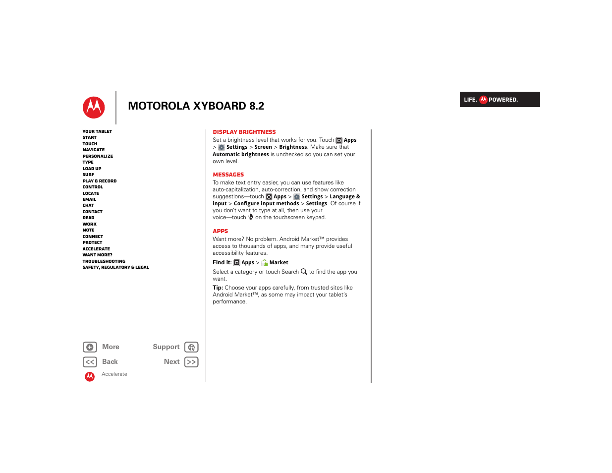 Next, Motorola xyboard 8.2 | Motorola XYBOARD 8.2 User Manual | Page 29 / 41