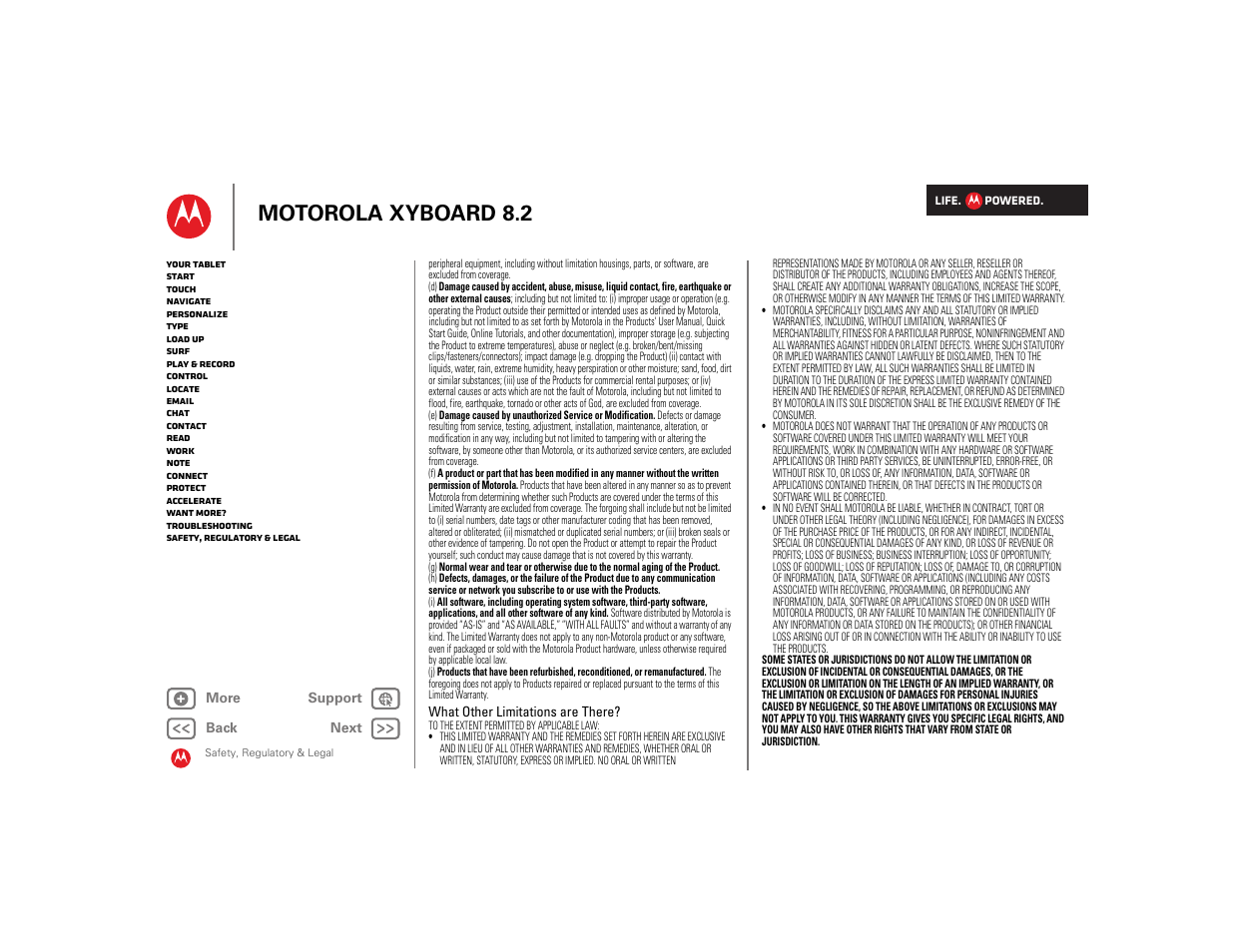 Next, Motorola xyboard 8.2 | Motorola XYBOARD 8.2 User Manual | Page 40 / 41