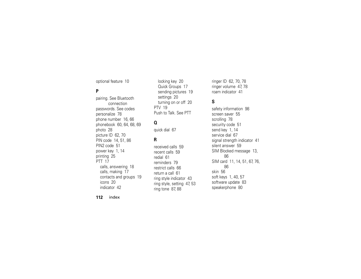 Motorola W510 User Manual | Page 114 / 115