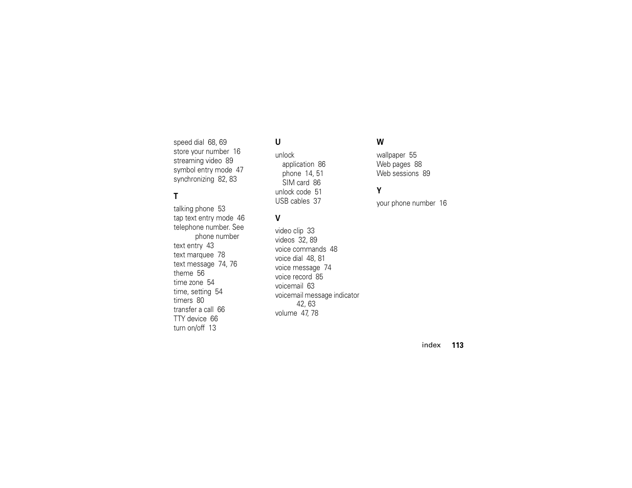 Motorola W510 User Manual | Page 115 / 115