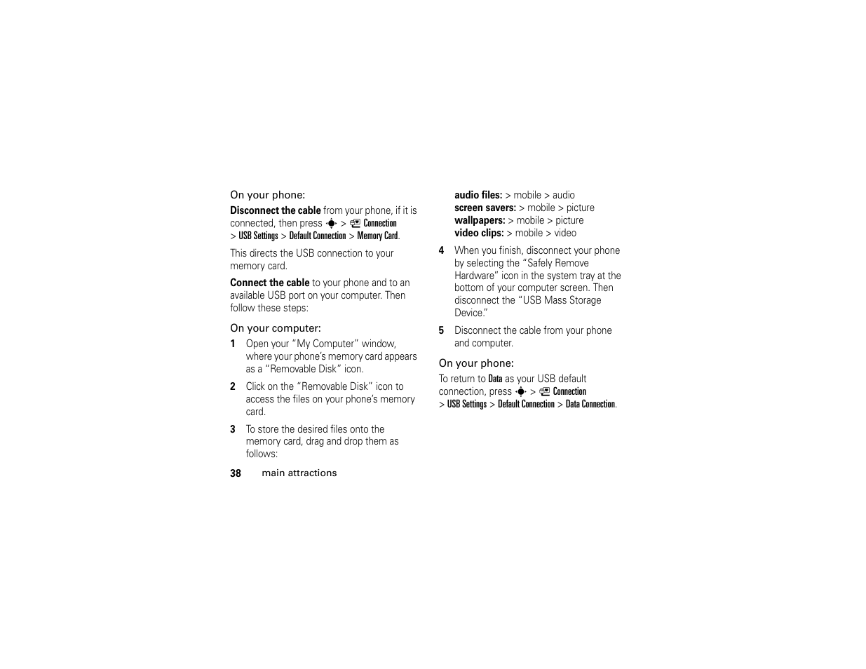 Motorola W510 User Manual | Page 40 / 115