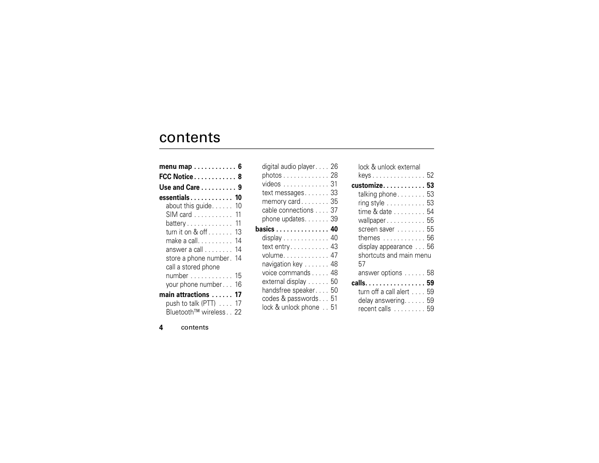 Motorola W510 User Manual | Page 6 / 115