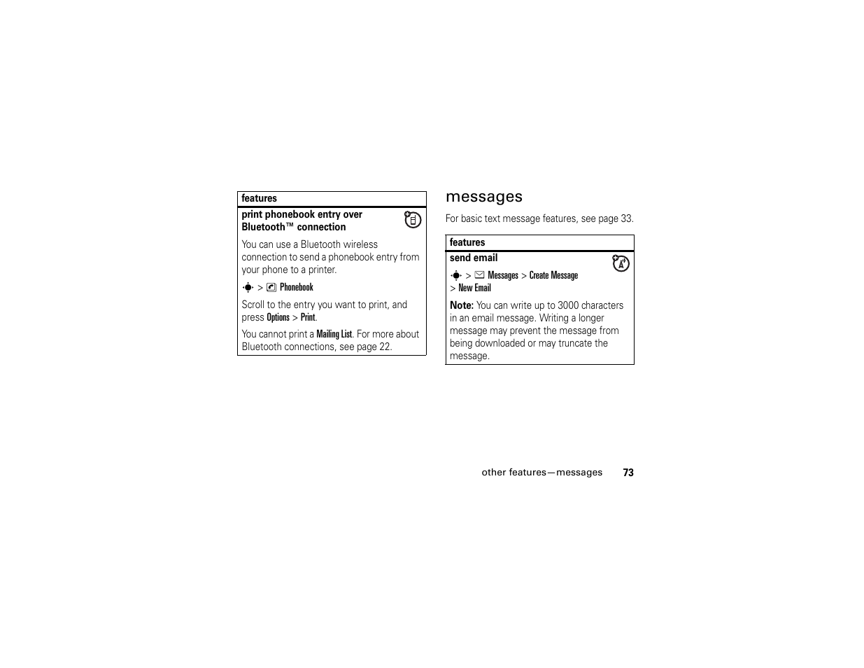 Messages | Motorola W510 User Manual | Page 75 / 115