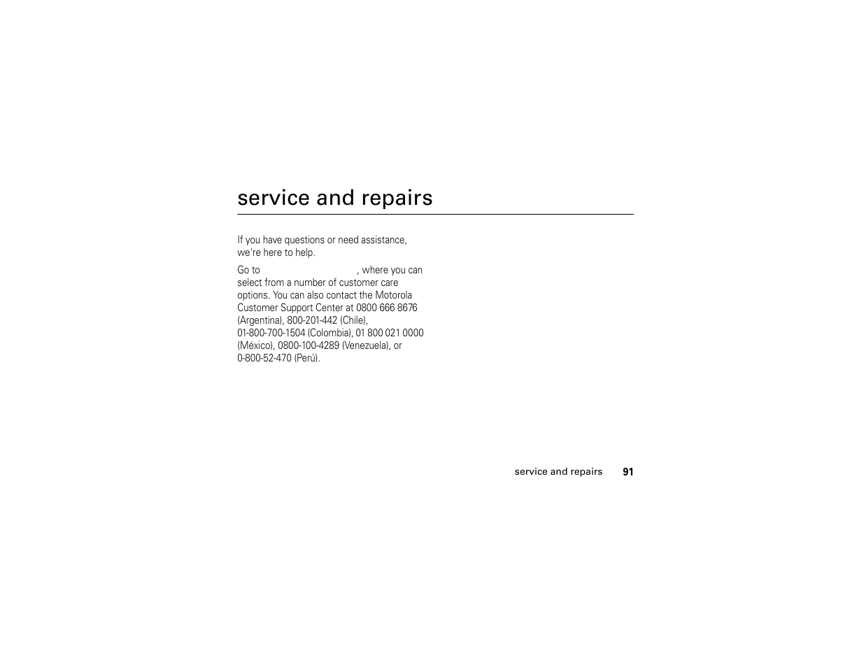 Service and repairs | Motorola W510 User Manual | Page 93 / 115