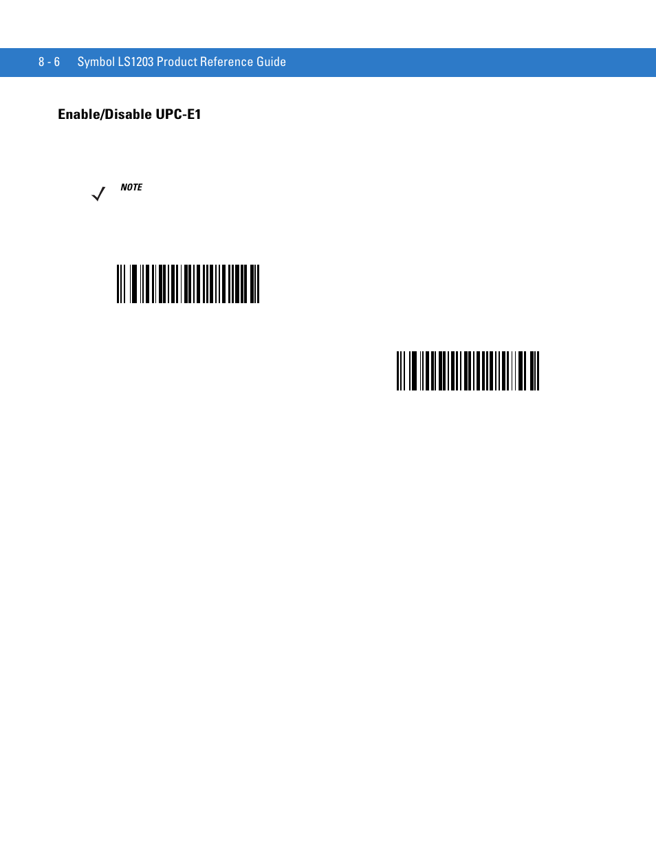 Enable/disable upc-e1, Enable/disable upc-e1 -6 | Motorola LS1203 User Manual | Page 118 / 202