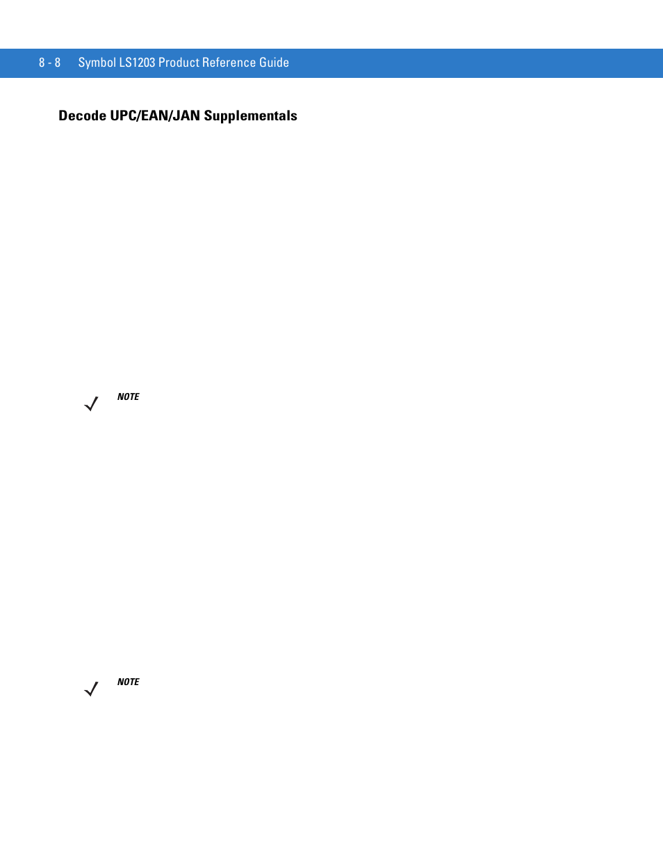 Decode upc/ean/jan supplementals, Decode upc/ean/jan supplementals -8 | Motorola LS1203 User Manual | Page 120 / 202