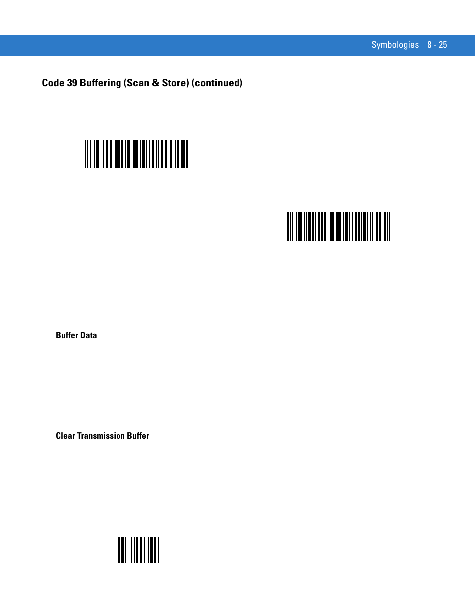 Code 39 buffering (scan & store) (continued) | Motorola LS1203 User Manual | Page 137 / 202