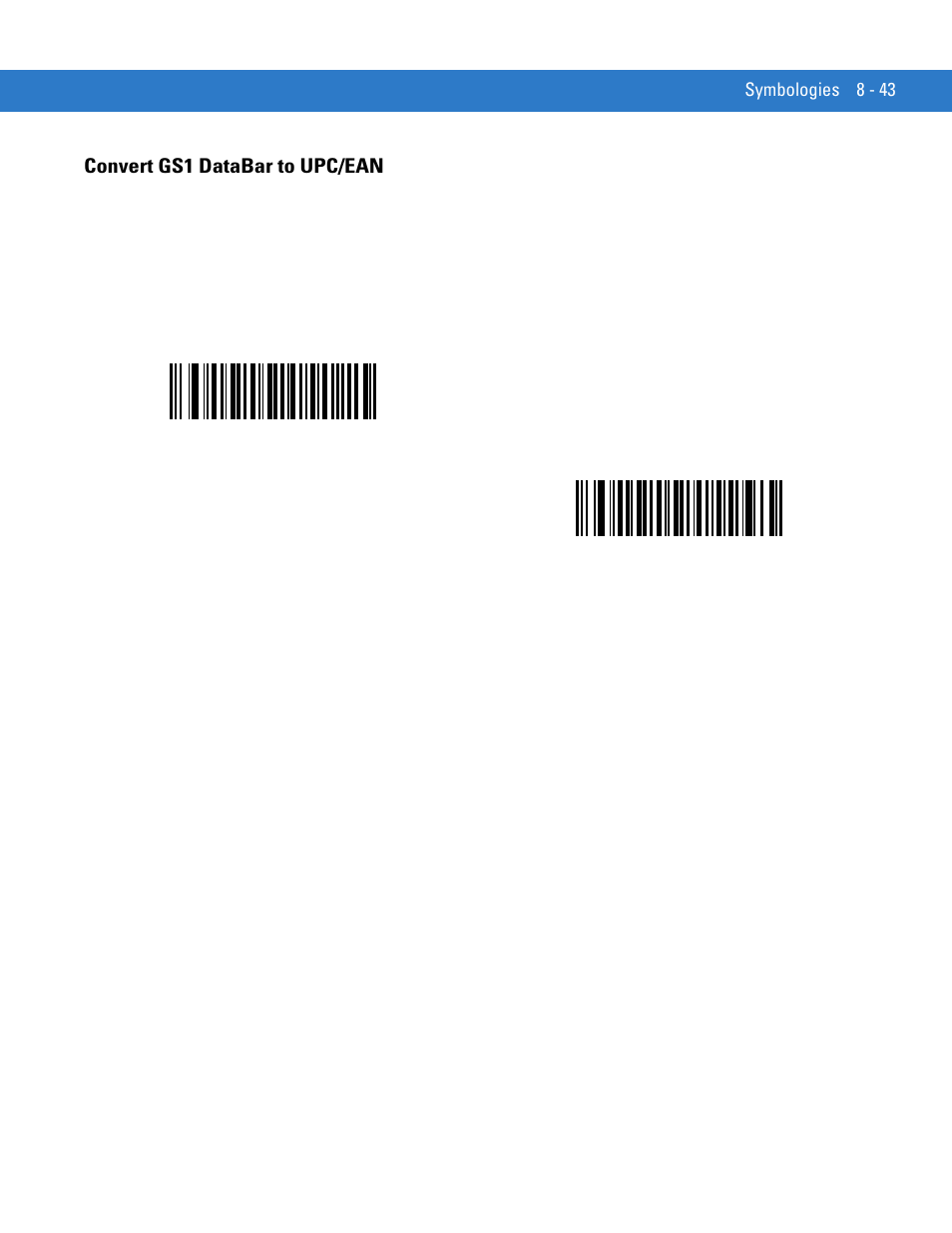 Convert gs1 databar to upc/ean, Convert gs1 databar to upc/ean -43 | Motorola LS1203 User Manual | Page 155 / 202