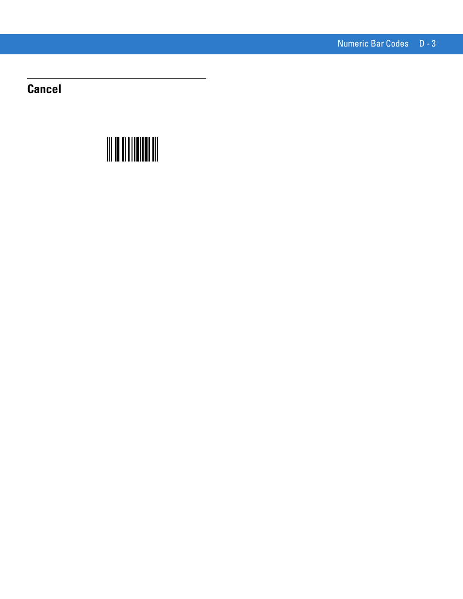 Cancel | Motorola LS1203 User Manual | Page 183 / 202