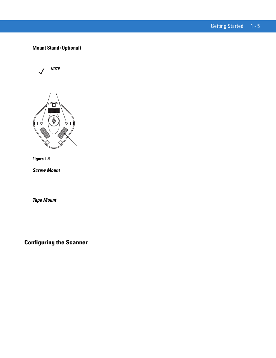 Configuring the scanner, Configuring the scanner -5 | Motorola LS1203 User Manual | Page 21 / 202