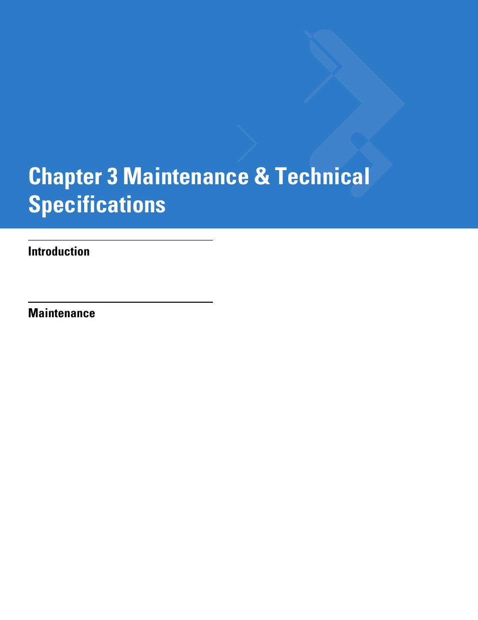 Maintenance & technical specifications, Introduction, Maintenance | Chapter 3: maintenance & technical specifications, Introduction -1 maintenance -1, Chapter 3, maintenance & technical specifications, Chapter 3 maintenance & technical specifications | Motorola LS1203 User Manual | Page 31 / 202