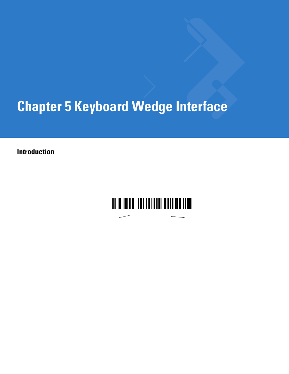 Keyboard wedge interface, Introduction, Chapter 5: keyboard wedge interface | Introduction -1, Chapter 5, keyboard wedge interface, Chapter 5 keyboard wedge interface | Motorola LS1203 User Manual | Page 49 / 202