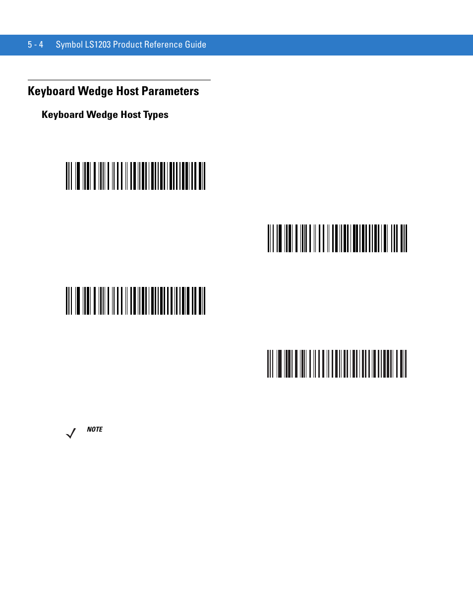 Keyboard wedge host parameters, Keyboard wedge host types, Keyboard wedge host parameters -4 | Keyboard wedge host types -4, Keyboard wedge host | Motorola LS1203 User Manual | Page 52 / 202